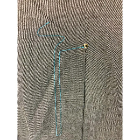 American Chang 3 Button Funky Men's Blazer Size L Steampunk Eccentric Grandpa - Picture 7 of 16